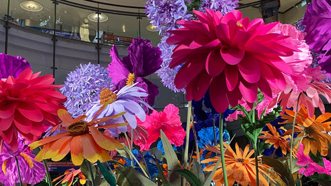 Giant paper flowers / Isot paperikukat